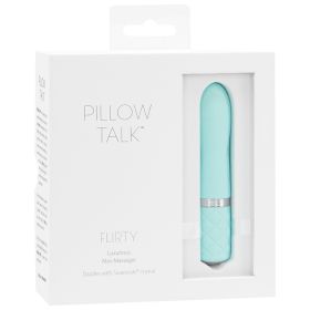 Pillow Talk Flirty Mini Massager-Teal 4.25"