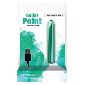 PowerBullet Bullet Point 10 Function Rechargeable-Teal 4"