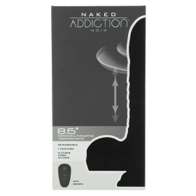 Naked Addiction Silicone Rotating & Thrusting Dildo-Noir 8.6"