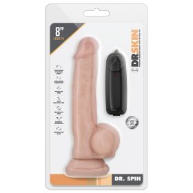 Dr. Skin Dr. Spin Gyrating Realistic Dildo-Vanilla 8"