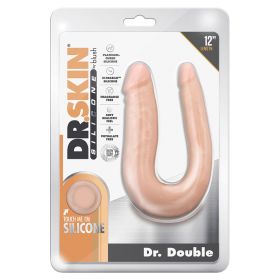 Dr. Skin Silicone Dr. Double Dong-Vanilla 12"