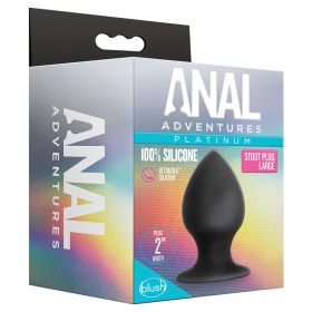 Anal Adventures Platinum Silicone Anal Stout PlugÊ Large Black