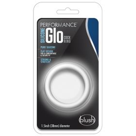 Performance Silicone Glo Cock Ring-White Glow