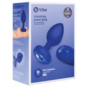 B-Vibe Vibrating Jewel Plug-Navy XL