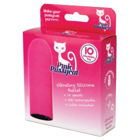 Pink Pussycat Vibrating Silicone Bullet