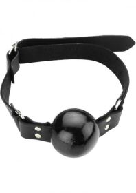 Large Ball Gag With D Ring 2 Inch - Black