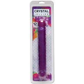 Crystal Jellies Jr Double Dong-Purple 12"