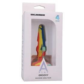 A-Play Groovy Silicone Anal Plug-Sunrise 4"