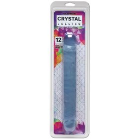 Crystal Jellies Double Dong-Clear 12"