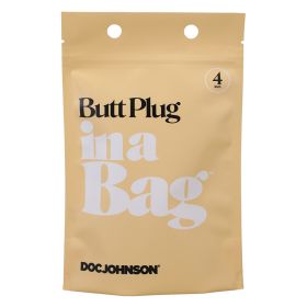 Butt Plug In A Bag-Black 4"