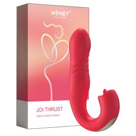 Honey Play Box JOI THRUST G-spot Vibrator & Tongue Clit Licker-Red