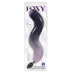 Foxy Silicone Tail Butt Plug-Purple Gradient