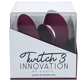 Shots Innovation Twitch 3 Rechargeable Vibrator & Suction-Burgundy