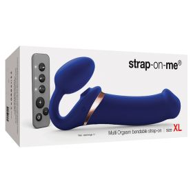 Strap On Me Multi Orgasm Bendable Strap-On-Night Blue XL