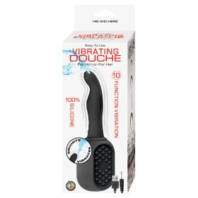 Vibrating Douche Silicone-Black