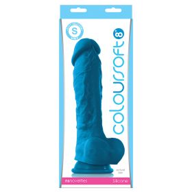 Coloursoft Dildo-Blue 8"