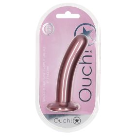 Ouch! Smooth G-Spot Dildo-Rose Gold 6"