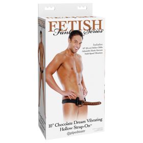 Fetish Fantasy Chocolate Dream Vibrating Hollow Strap-On