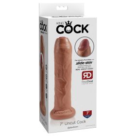 King Cock Uncut Cock-Tan 7"