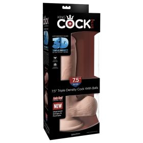 King Cock Plus Triple Density Cock with Balls-Light 7.5"