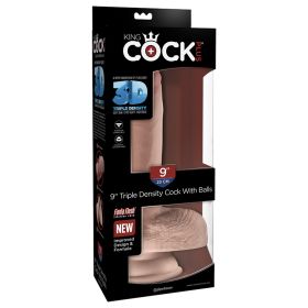 King Cock Plus Triple Density Cock with Balls-Light 9"