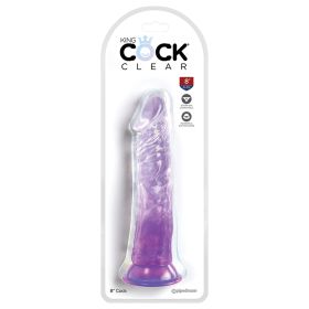 King Cock Clear Cock-Purple 8"