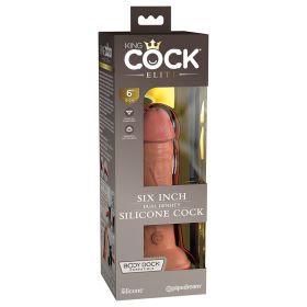 King Cock Elite Dual Density Silicone Cock-Tan 6"