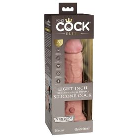 King Cock Elite Dual Density Vibe Silicone Cock-Light 8"