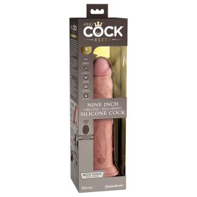 King Cock Elite Dual Density Vibe Silicone Cock-Light 9"