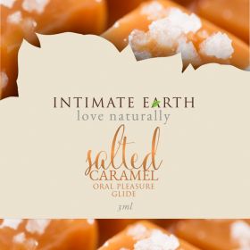 Intimate Earth Oral Pleasure Glide-Salted Caramel Foil 0.1oz