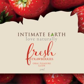 Intimate Earth Oral Pleasure Glide-Fresh Strawberry Foil 0.1oz