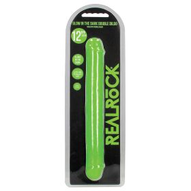 RealRock Glow in the Dark Double Dildo-Green 12"