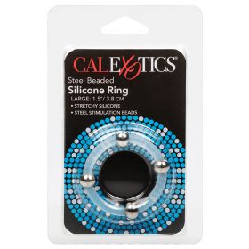 Steel Beaded Silicone Ring Large