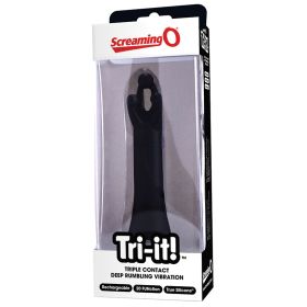 Screaming O Tri-It Triple Contact Vibe-Black