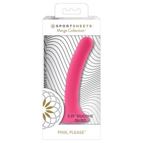 Sportsheets Merge Collection Please Silicone Dildo-Pink 5.25"