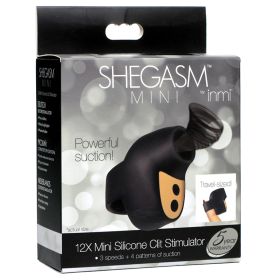 Shegasm Mini 12X Mini Silicone Clit Stimulator-Black