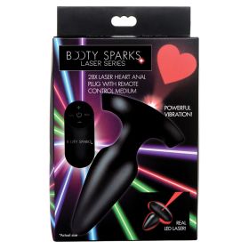 Booty Sparks 28X Laser Heart Silicone Anal Plug With Remote Medium