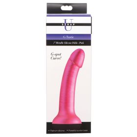 Strap U G-Tastic Metallic Silicone Dildo-Pink 7"