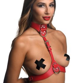 Red Female Chest Harness