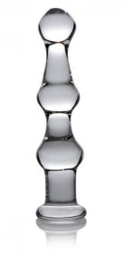 Mammoth 3 Bumps Glass Dildo Clear