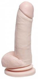 Basix Rubber 8 inches Dong Suction Cup Beige