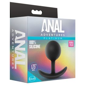 Anal Adventures Platinum Silicone Vibra Plug Black