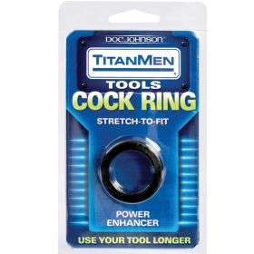 TitanMen  Ring Stretch To Fit-Black