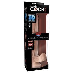 King Cock Plus Triple Density Cock with Balls-Light 12"