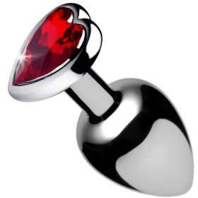 Red Heart Gem Anal Plug (Style/Color/Size: Large)