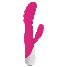 Diana 20x Rippled Silicone Rabbit Vibe (Style/Color/Size: Pink)