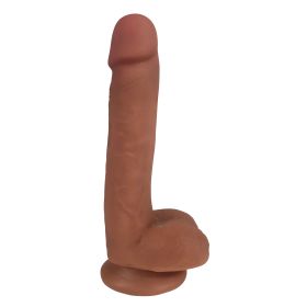 Easy Riders 7 Inch Dual Density Dildo With Balls (Style/Color/Size: Tan)