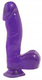 Basix Rubber Works 6.5 inches Purple Dong Suction Cup (SKU: PD422012)